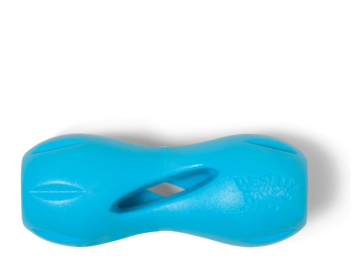 Qwizl® Dog Puzzle Treat-Dispensing Enrichment Toy Aqua Blue