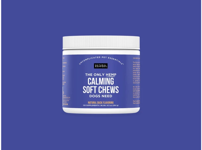 The Only Hemp Calming Soft Chews Dogs Need 120 count jar