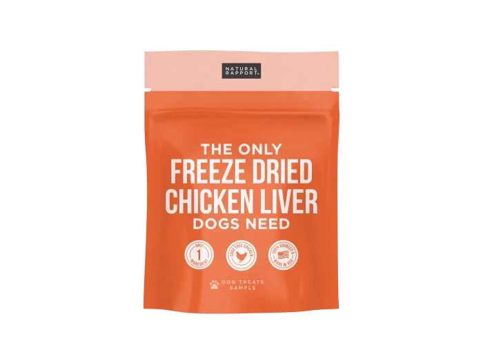 The Only Freeze Dried Chicken Liver Dogs Need 8 oz bag