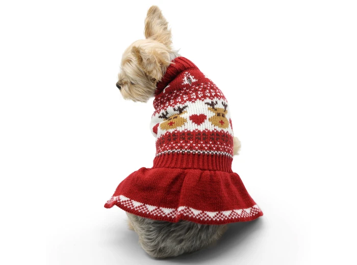 Reindeer Fair Isle Sweater Dress XS