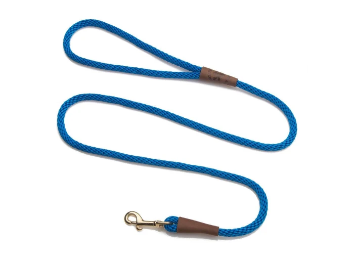Small Snap Leash - 3/8" X 4' Black Ice - Turquoise