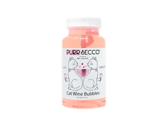 Purrsecco Cat Wine Bubbles Non-Toxic Catnip Bubbles for Cats