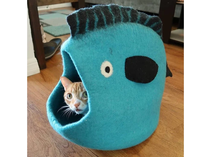 Fish Wool Pet Cave Orange