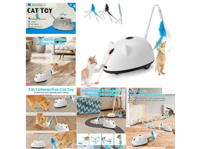 The Cat Toy -CTR-Interactive Cardio Mouse - Left. Right. 360