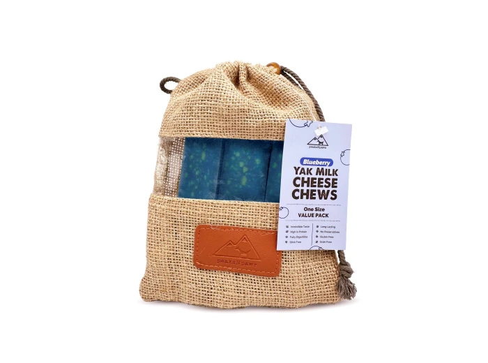 Blueberry Yak Milk Chews - Large Sized 5 Pounds