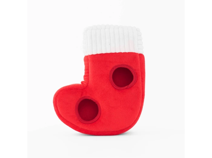 Holiday Zippy Burrow - Naughty or Nice Stocking - Christmas Dog Toy