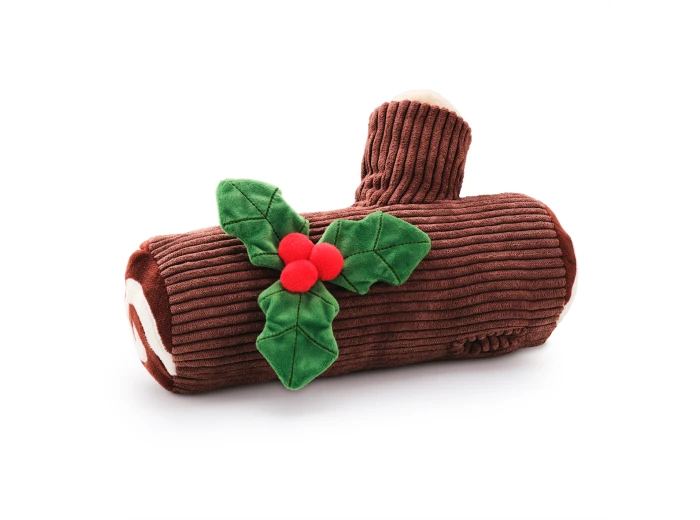 Yule Log Interactive Snuffle Holiday Dog Toy