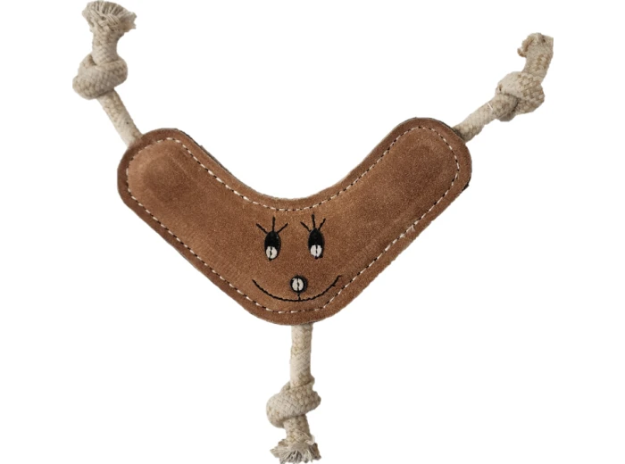 TUFF TOYS Leather Dog Toys made of Durable water buffalo lea Bone