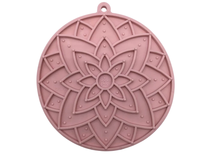 Lotus eMat Enrichment Lick Mat With Suction Cups Light Pink