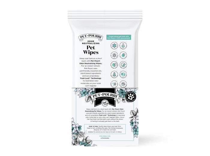 Pet~Pourri - Pet Coat Wipes - 50ct - Pawsitively Fresh Scent