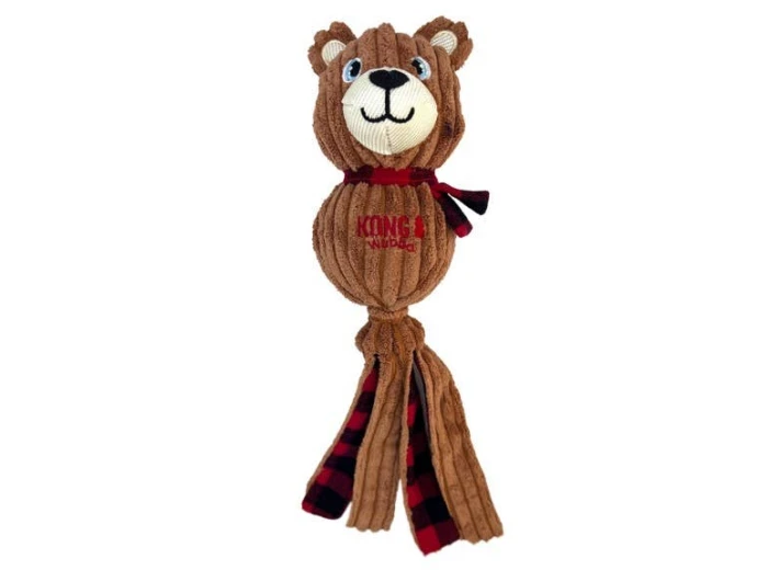 KONG Holiday Wubba™ Corduroy Bear Lg