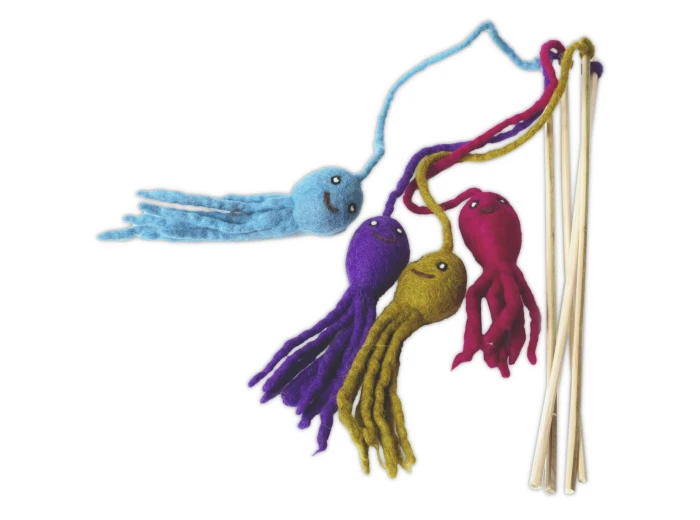 Octopus Teaser Cat Toy, Assorted Colors