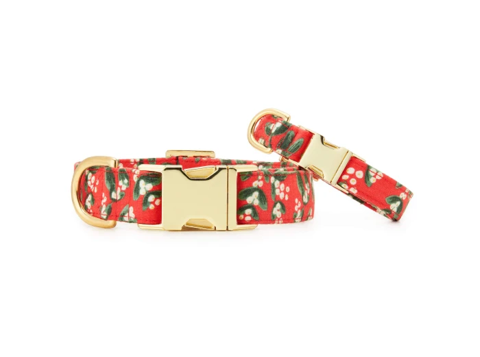 Rifle Paper Co. x TFD Mistletoe Dog Collar Small