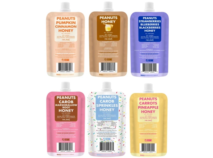 Dog Peanut Butter - 4oz Squeeze Packs Mixed Flavor Budder