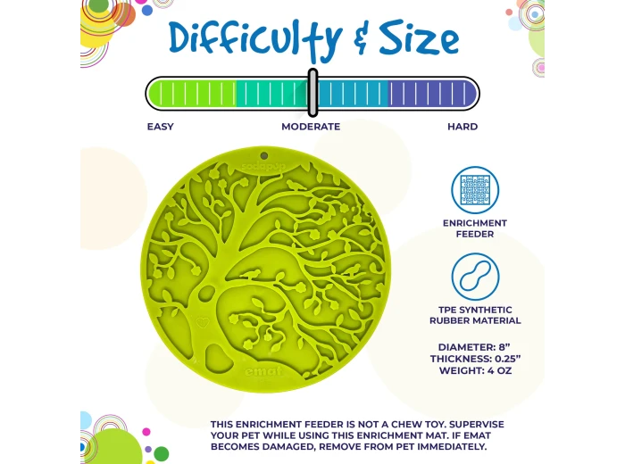 Tree of Life eMat Enrichment Lick Mat With Suction Cups