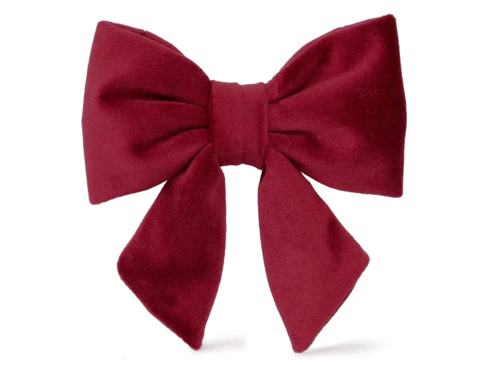Burgundy Velvet Lady Dog Bow Large