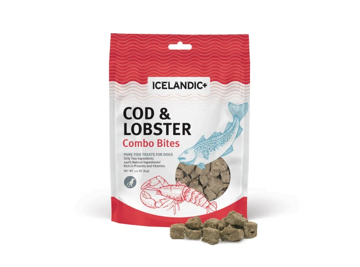 Icelandic+ Cod & Lobster Combo Bites Fish Dog Treat 3.0-oz