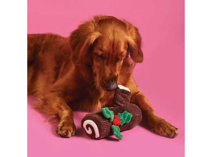 Yule Log Interactive Snuffle Holiday Dog Toy
