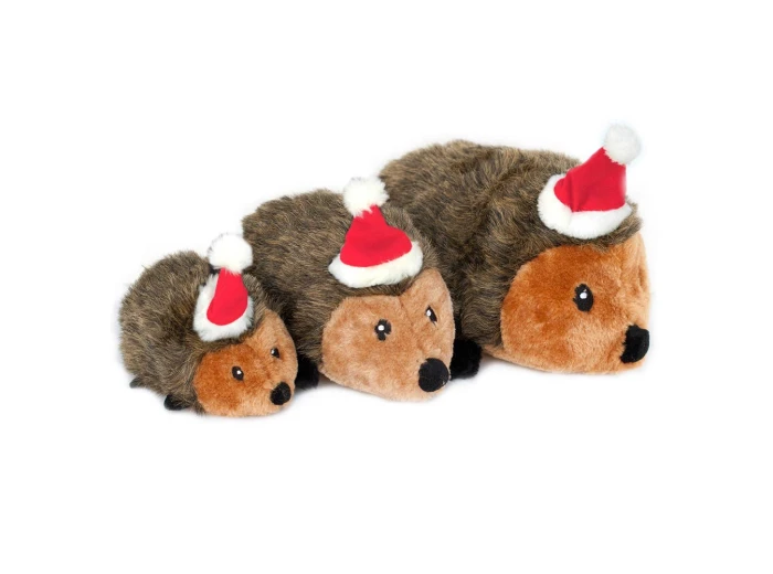 Holiday Hedgehog - Happy Hour Crusherz - Holiday (3-pack) - Christmas Dog ToyDog Toy Small
