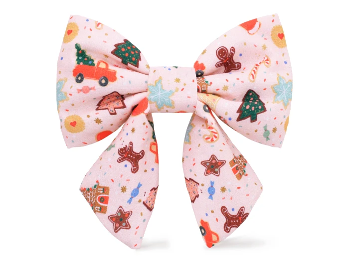 Rifle Paper Co. x TFD Holiday Cookies Lady Dog Bow Large