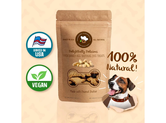 Peanut Butter Dog Treats | Natural Dog Treat | Dog Treat Bag