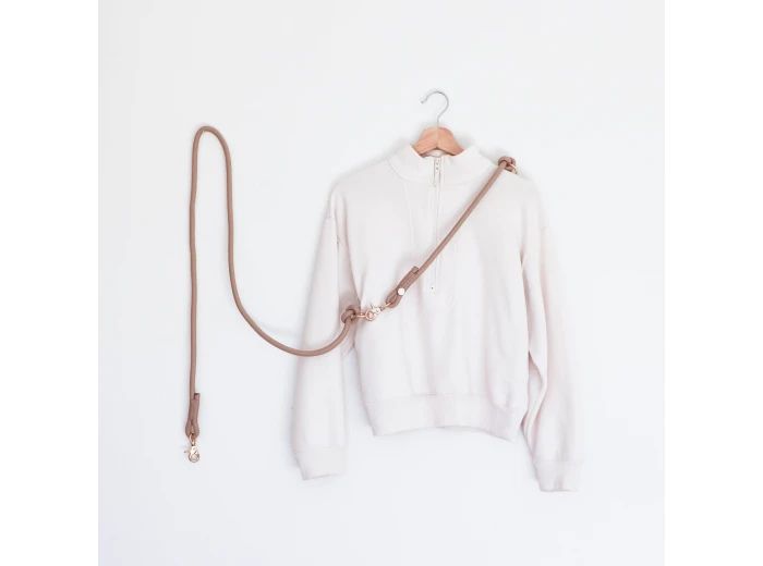 'Tan' - Hands Free Dog Braided Rope Leash