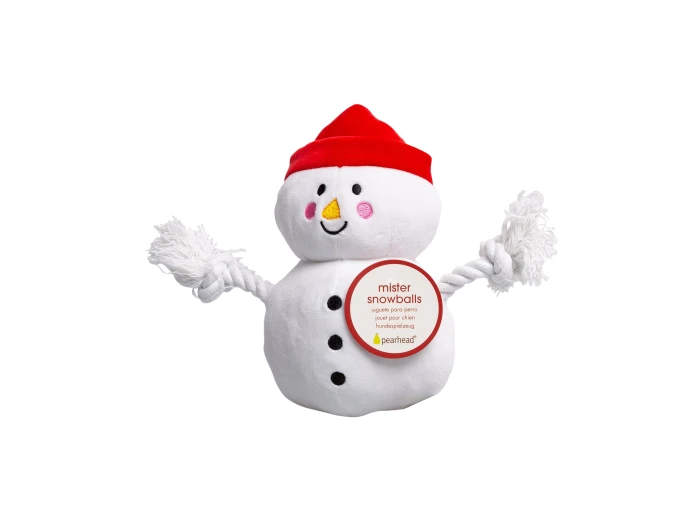 Snowman Plush Rope Christmas Dog Toy