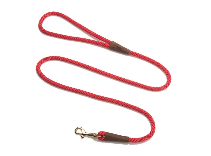 Small Snap Leash - 3/8" X 4' White