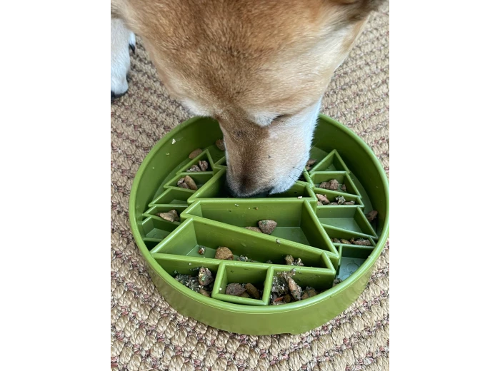 Pine Tree Design eBowl Enrichment Slow Feeder Bowl for Dogs