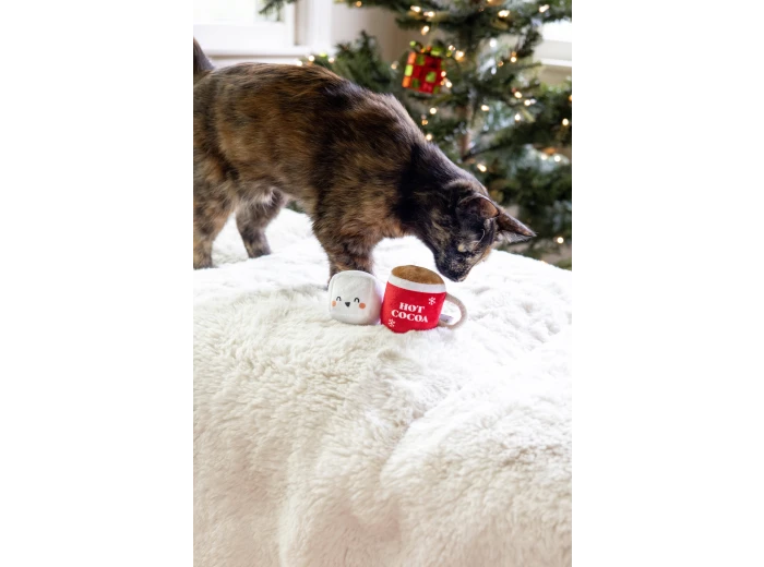 Christmas Hot Cocoa Cat Toys, Set of 2