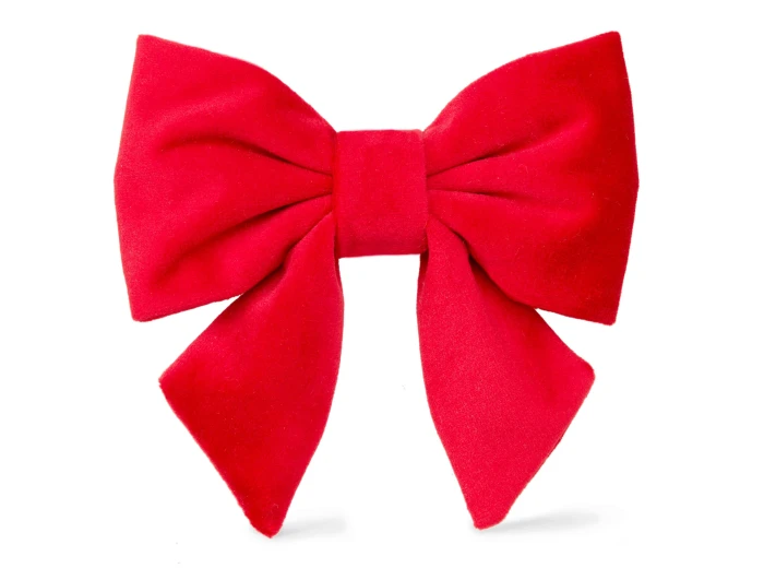 Cranberry Velvet Lady Dog Bow Small