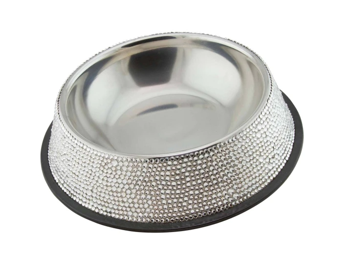 Rhinestone Strass Dog Bowl Small