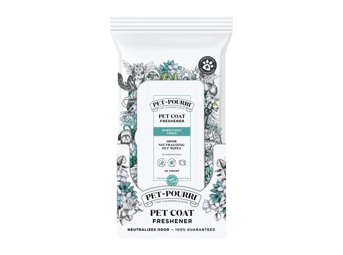 Pet~Pourri - Pet Coat Wipes - 50ct - Pawsitively Fresh Scent