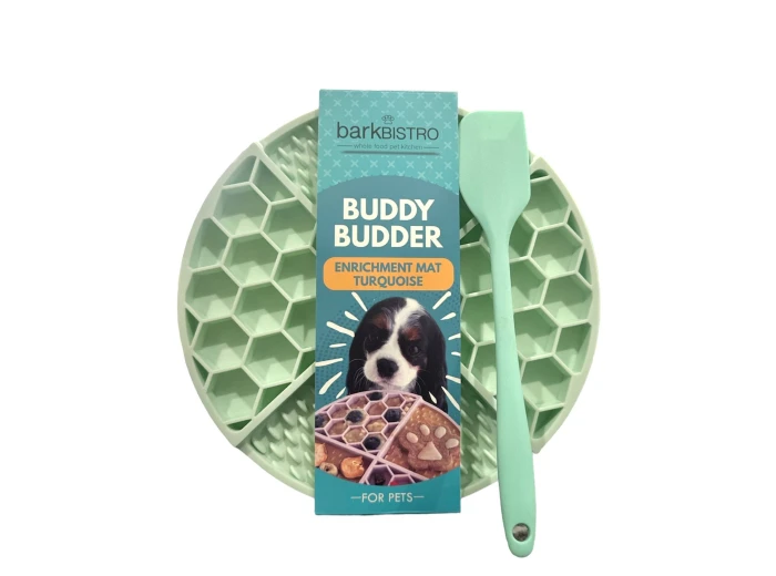 Turquoise / Pink Lickmats + Spatula