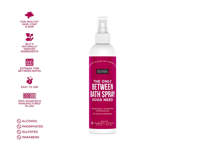 The Only Between Bath Spray Dogs Need - Cranberry & Vanilla 3 ounce