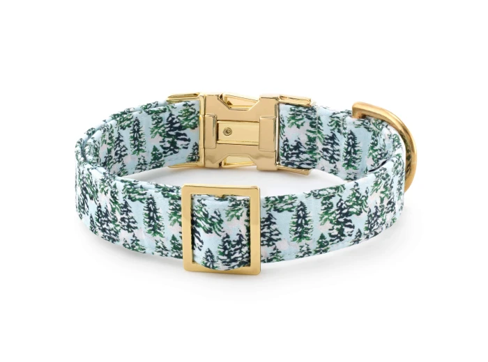 Gray Malin x TFD Snowy Pines Dog Collar L