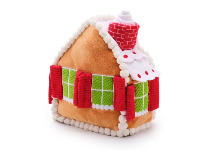 Gingerbread House Interactive Snuffle Holiday Dog Toy
