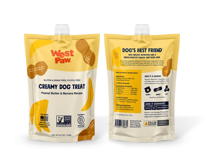 Peanut Butter & Banana Creamy Dog Treats - Case of 6 Case of 6 Min Qty 1