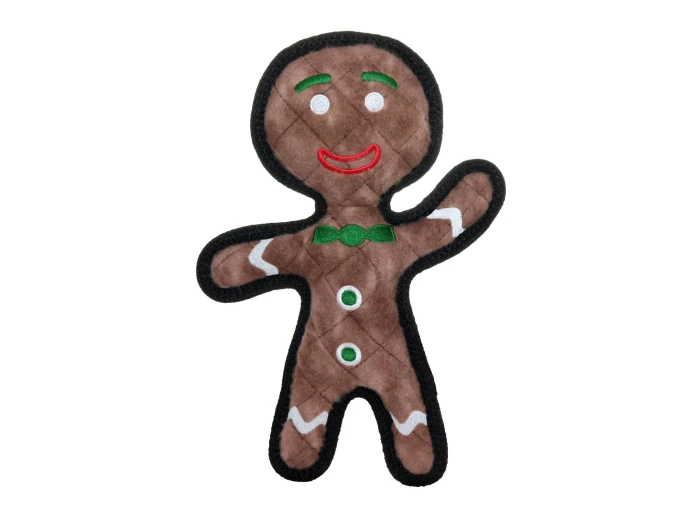 Tuffy Gingerbread Man - Christmas, Durable, Squeaky Dog Toy