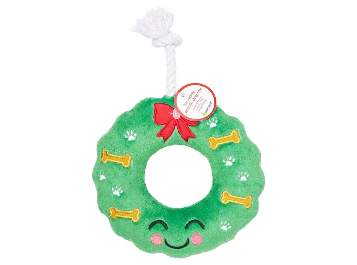 Howliday Christmas Wreath Dog Toy