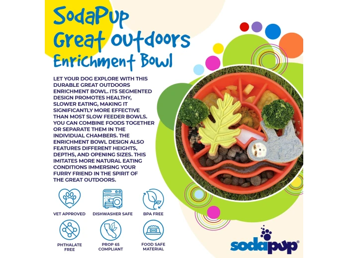 Great Outdoors Design eBowl Enrichment Slow Feeder Bowl for Green