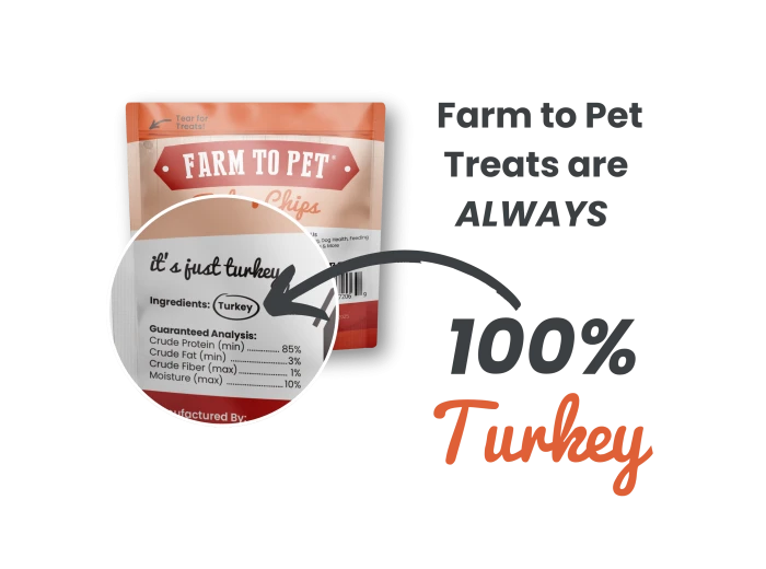 Turkey Chips Snack Packs for Dogs (24)