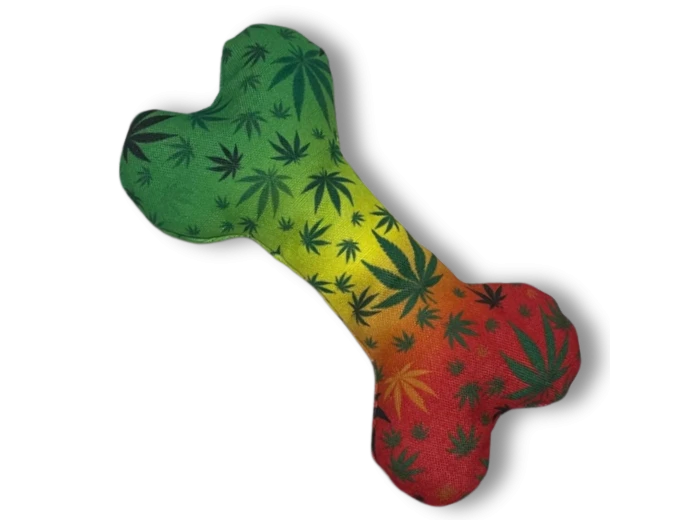 Stoned to da Bone | Funny Dog Toy | Cool Canvas Squeaky Toy