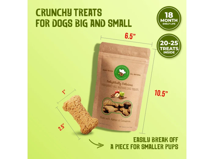 Apple Cinnamon Dog Treats | Pet Treats | Dog Treat Bag
