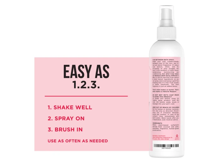 The Only Between Bath Spray Dogs Need - Floral & Coconut 8 ounce