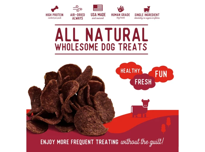 Single Ingredient Beef Chips for Dogs 3.5oz