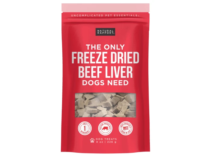 The Only Freeze Dried Beef Liver Dogs Need 8 oz bag