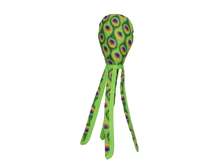 Tuffy Ocean Squid - Green, Durable, Tough, Squeaky Dog Toy