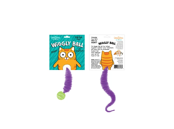 Wiggly Ball - Solid Marbled Cat Toy Bouncy Ball Loose balls - no packaging