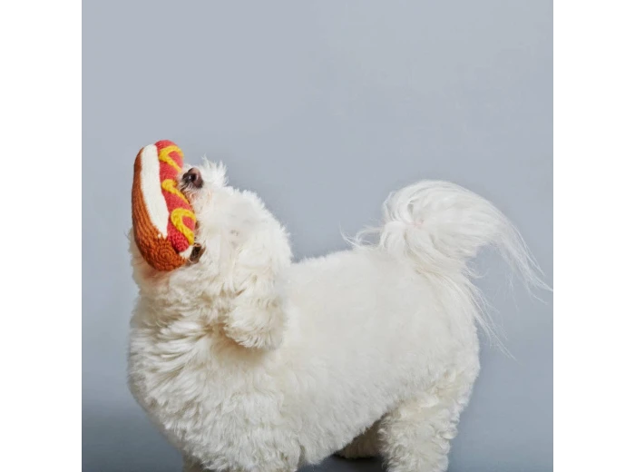 Hand Knit Hot Dog